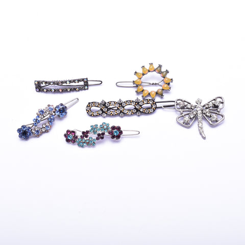 Elegant  crystal Hair Clip( 6 pcs/ pack )