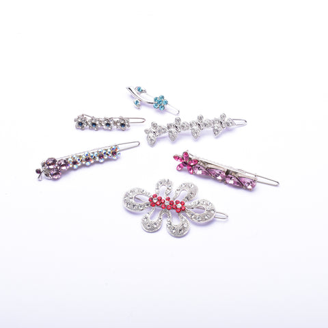 Elegant Swarovski crystal Hair Clip( 6 pcs/ pack )