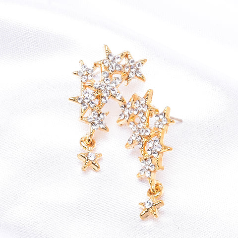 Cute Sparkling Star Crystal Earring_2 colors