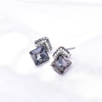 Elegant double Square Fancy Crystal Earring_3 colors