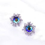 Cute Vintage Button Crystal Earring_3 colors