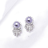 Charming Fresh Pearl & Crystal Earring_2 colors