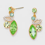 Leafy Fancy crystal Earring_5 colors