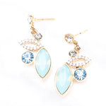 Leafy Fancy crystal Earring_5 colors