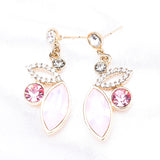 Leafy Fancy crystal Earring_5 colors