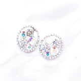 Charming Pearl Crystal Stud Earring_6 colors