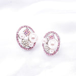 Charming Pearl Crystal Stud Earring_6 colors