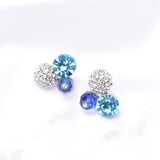 Charming Triple Round crystal Earring_2 colors