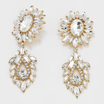 Fancy Crystal flower drop Earring_4 colors