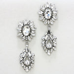 Fancy Crystal flower drop Earring_4 colors