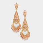 Elegant Crystal Chandelier Evening Earring_8 colors