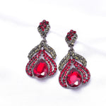 Crystal Rhinestone Arabian Teardrop Evening Earring_8 colors