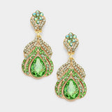 Crystal Rhinestone Arabian Teardrop Evening Earring_8 colors