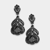 Crystal Rhinestone Arabian Teardrop Evening Earring_8 colors