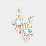 Fancy Marquise Crystal Cluster Evening Earring_5 colors