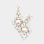 Fancy Marquise Crystal Cluster Evening Earring_5 colors