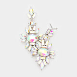 Fancy Marquise Crystal Cluster Evening Earring_5 colors