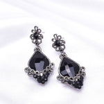 Victorian Filigree Crystal Dangle Earring_4 colors