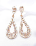 Crystal Rhinestone Pave Petal Evening Earrings_15 colors