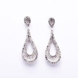 Crystal Rhinestone Pave Petal Evening Earrings_15 colors