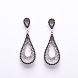 Crystal Rhinestone Pave Petal Evening Earrings_15 colors