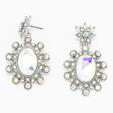 Elegant Oval Crystal Dangle Earring_9 colors