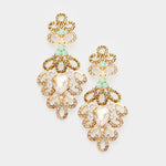 Elegant bubble drop crystal earring_9 colors