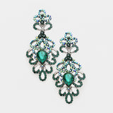 Elegant bubble drop crystal earring_9 colors