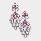 Elegant bubble drop crystal earring_9 colors