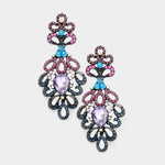 Elegant bubble drop crystal earring_9 colors