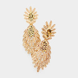 Crystal Feather shape Earring_10 colors