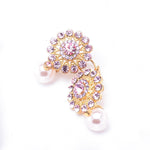 Cute flower Pearl & Crystal Earrings_8 colors