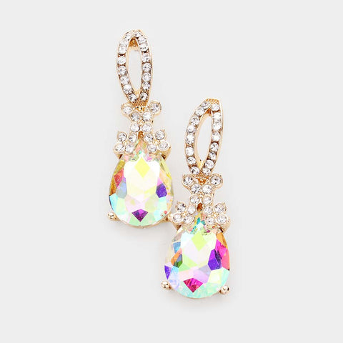 Elegant Tear drop fancy Crystal Earring_8 colors