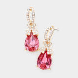 Elegant Tear drop fancy Crystal Earring_8 colors