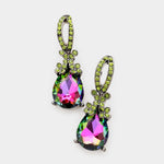 Elegant Tear drop fancy Crystal Earring_8 colors