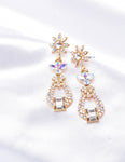 Cute flower top crystal Earrings_6 colors