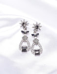 Cute flower top crystal Earrings_6 colors