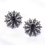 Elegant Round Crystal & Flower Earring_8 colors