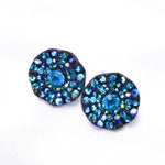 Elegant Round Crystal Fancy Earring_4 colors