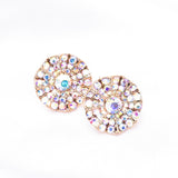 Elegant Round Crystal Fancy Earring_4 colors