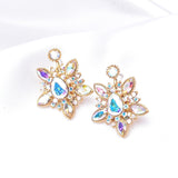 Elegant Marquise Crystal & Flower Earring_6 colors