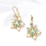 Elegant Marquise Crystal & Flower Earring_6 colors