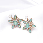 Elegant Marquise Crystal & Flower Earring_6 colors