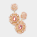 Elegant fancy crystal filigree evening earring_10 colors