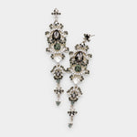 Victorian Crystal Dangle Evening Earring_5 colors