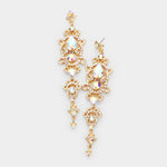 Victorian Crystal Dangle Evening Earring_5 colors