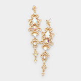 Victorian Crystal Dangle Evening Earring_5 colors