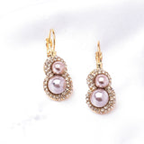 Cute Snowman Crystal Earring_7 colors