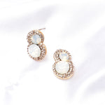 Cute Snowman Crystal Earring_7 colors