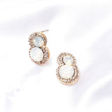 Cute Snowman Crystal Earring_7 colors